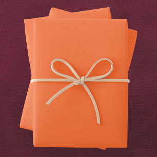Burnt Orange Solid Colour Wrapping Paper Sheet