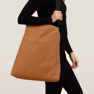 Burnt Orange Solid Plain Color Crossbody Bag