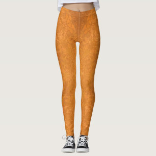 Burnt Orange Star Kaleidoscope Leggings