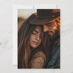 Burnt Orange String Lights Modern Script Save the Date