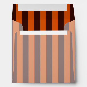 Burnt Orange Striped Custom Envelope