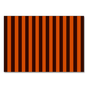 Burnt Orange Stripes Retro Style Customise This! Table Number