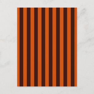 Burnt Orange Stripes Retro Style Decor Postcard
