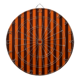 Burnt Orange Stripes Vertical Dartboard
