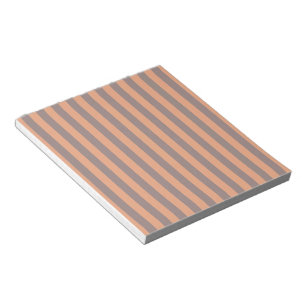 Burnt Orange Stripes Vertical Notepad