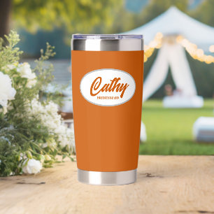 Burnt Orange Stylised Wedding Bridesmaid Insulated Tumbler