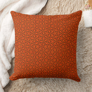 burnt orange throw pillows pattern