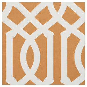Burnt Orange Trellis Large Scale Fabric