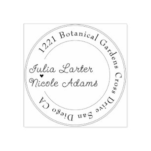 Burnt Orange Tropical Hibiscus Florals Wedding Rubber Stamp