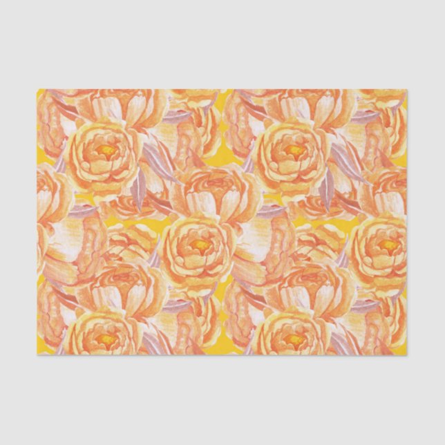 Burnt Orange Vintage Rustic Farmhouse Tissue Paper (Front)