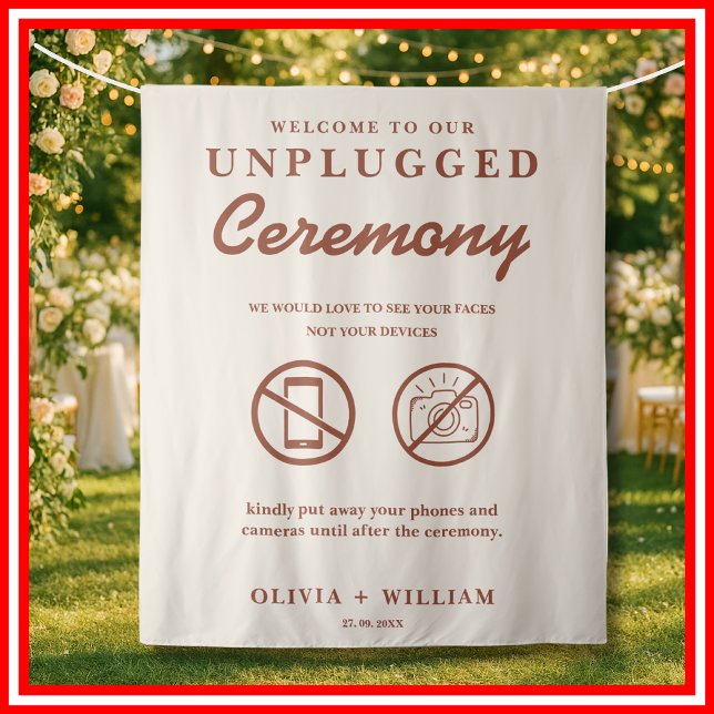 Burnt Orange Wedding | Unplugged Ceremony Tapestry (Creator Uploaded)
