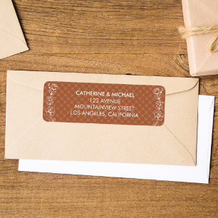 Burnt Orange Wildflower Bohemian Wedding
