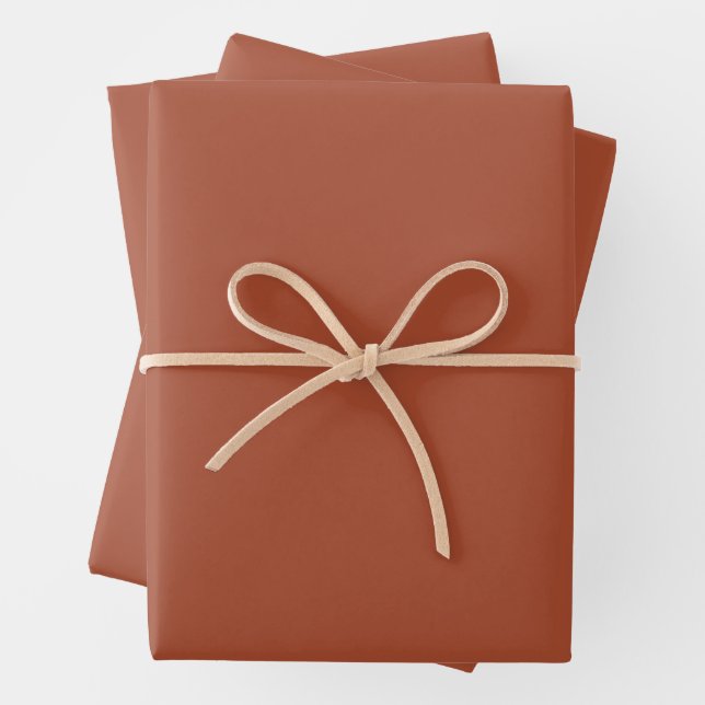 Burnt Orange  Wrapping Paper Sheet (In situ)