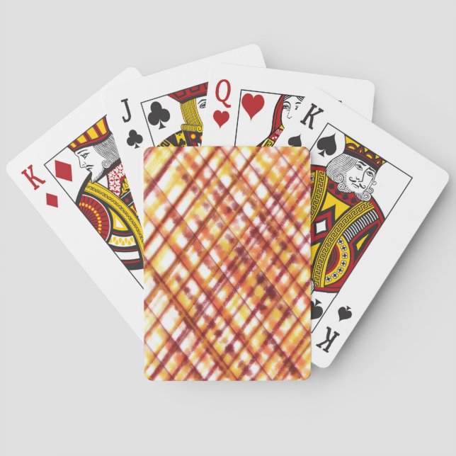 Burnt Plaid Playing Cards (Back)