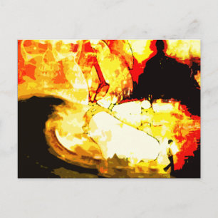 burnt. postcard