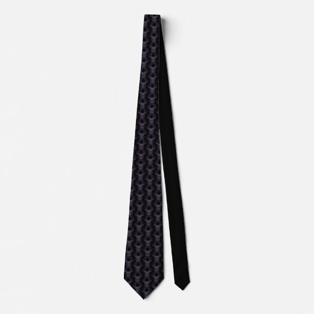 Burnt Purple and Black Finial Pattern Tie (Front)