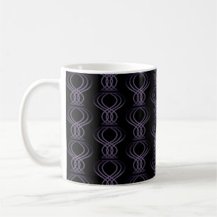 Burnt Purple Finial Pattern Coffee Mug