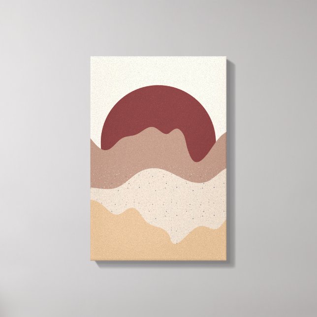 Burnt Red Sun Wall Art – Earth Tone Poster (Front)