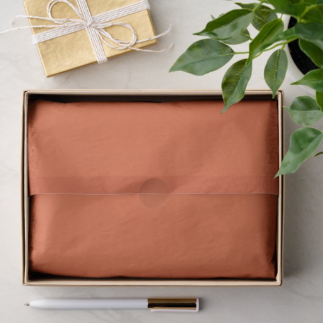 Burnt Reddish Orange Pop Of Colour Tissue Paper (Gift)