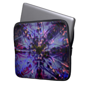 Burnt rough texture dark violet to stained purple  laptop sleeve