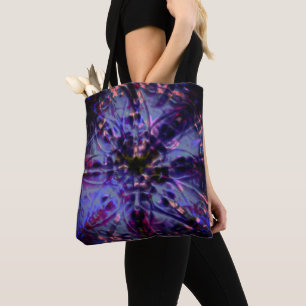 Burnt rough texture dark violet to stained purple tote bag