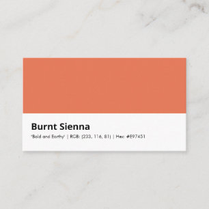 Burnt Sienna "Bold and Earthy" Business Card