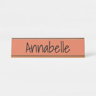 Burnt Sienna Desk Name Plate