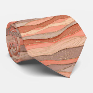 Burnt Sienna Marble with Gold Vein Accents Tie