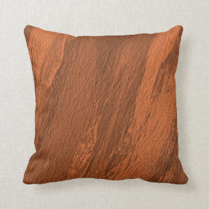 Burnt Sienna (reddish-brown) abstract pattern Cushion