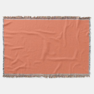 Burnt Sienna Solid Colour Classic Elegant Throw Blanket