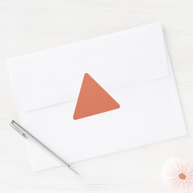 Burnt Sienna Triangle Sticker (Envelope)