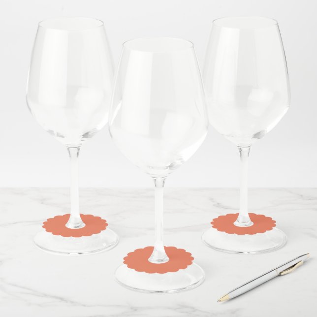Burnt Sienna Wine Glass Tag (Set)