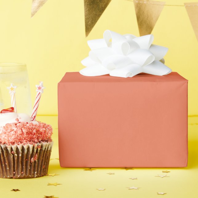 Burnt Sienna Wrapping Paper (Birthday Party)