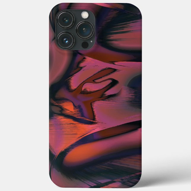 Burnt stained curves in scratched drizzle relief   Case-Mate iPhone case (Back)