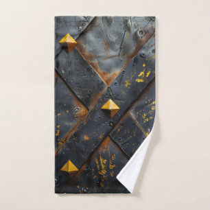 Burnt Steel Background Hand Towel