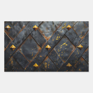 Burnt Steel Background Rectangular Sticker