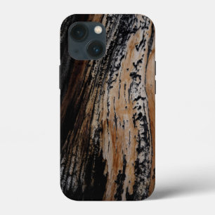 Burnt Tree Bark Texture iPhone 13 Mini Case