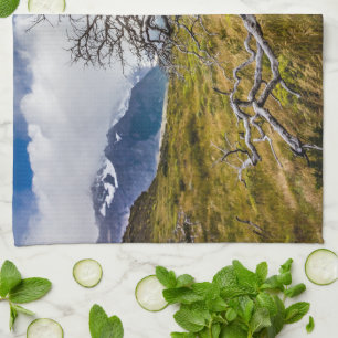 Burnt tree, Torres del Paine, Chile Tea Towel