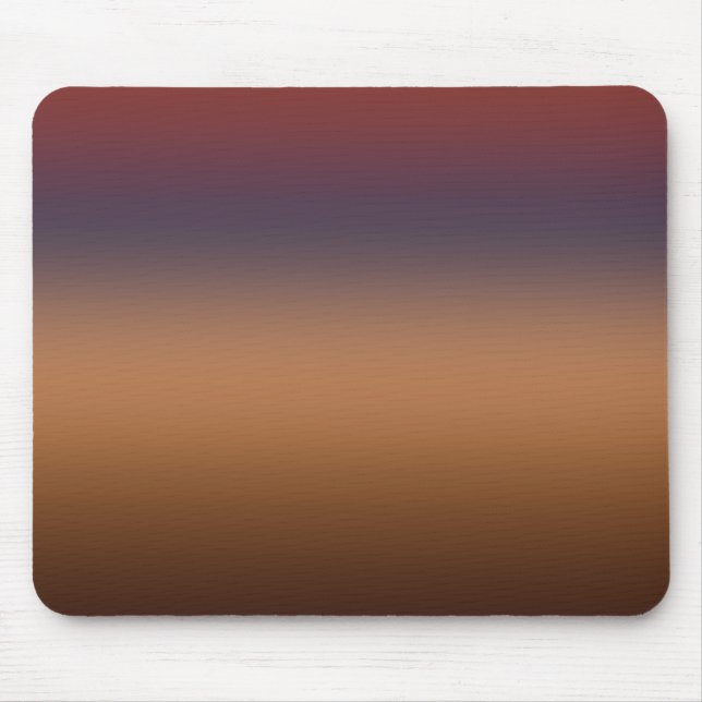 Burnt umber dark blue tan and brown gradient mouse mat (Front)