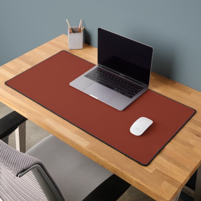 Burnt Umber Solid Colour | Classic | Elegant Desk Mat (Office 2)