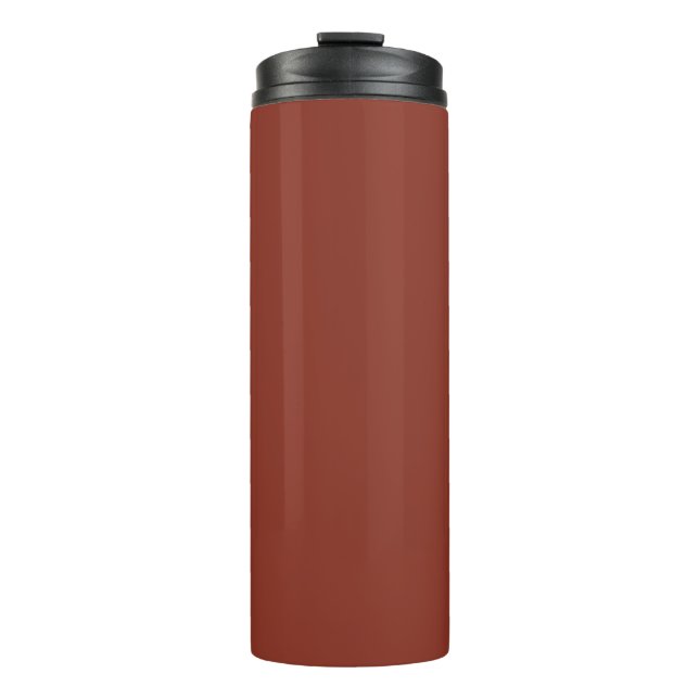 Burnt umber (solid colour) thermal tumbler (Front)
