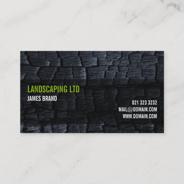 Burnt Wood Business Card (Front)