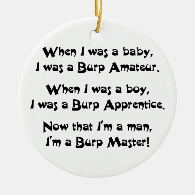 Burp Master Ceramic Tree Decoration (Front)