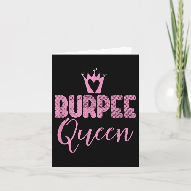 Burpee Queen Funny Sy Workout Motivation Gym Lover Card (Front)