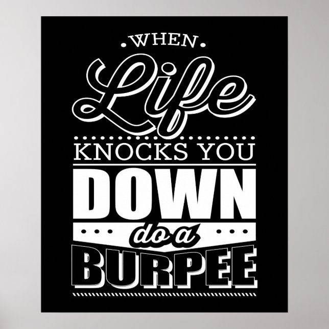 Burpees Fitness Gym Workout Inspiration Poster (Front)