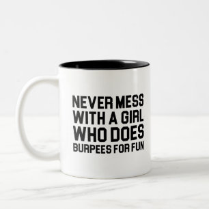 Burpees for Fun Two-Tone Coffee Mug