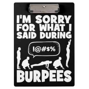 BURPEES - Funny Novelty Workout Clipboard
