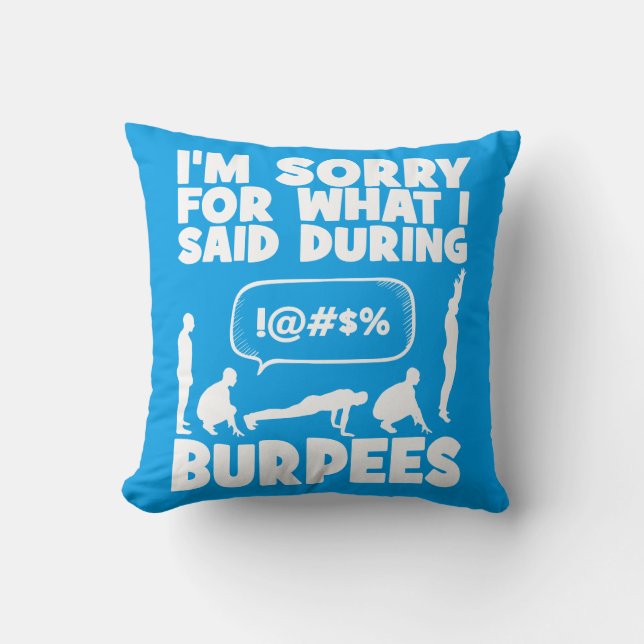 BURPEES - Funny Novelty Workout Cushion (Front)