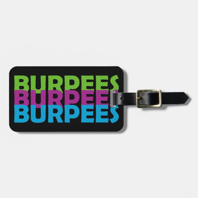 Burpees Luggage Tag (Front Horizontal)
