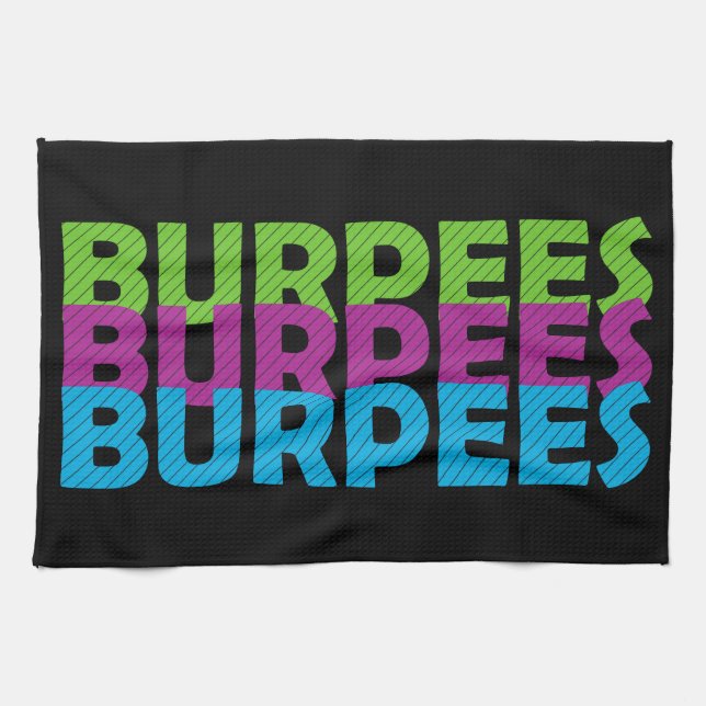 Burpees Tea Towel (Horizontal)